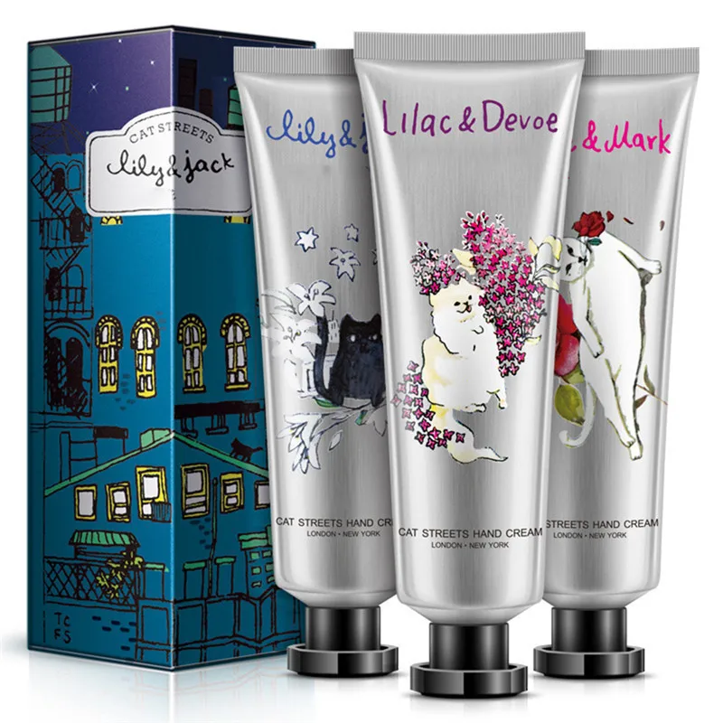

3pcs/set BIOAQUA Hand Cream Moisturzing Nourishing Anti Chapping Oil Control Cute Cat Girl Skin Care Hand Cream Set