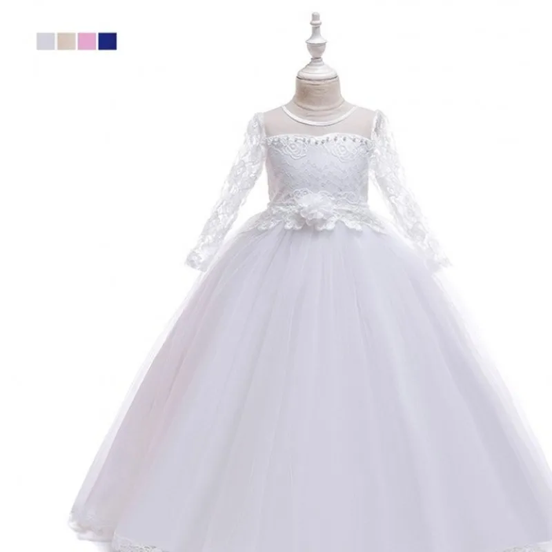 Платье с цветочным узором для девочек детское платье для свадебного торжества платье для первого причастия для девочек бальное платье принцессы для девочек свадебные платья