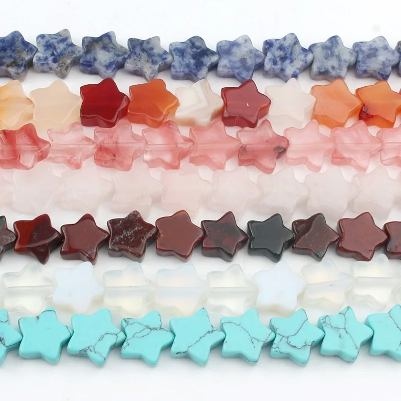 12x12mm Five Star New Blue Sodalite Quartz Agate Natural Stone Beads For Jewelry Making DIY Bracelet Necklace Women Charms 7.5''