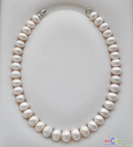 

Hot selling free shipping******17" 16mm white rondelle Freshwater cultured pearl necklace