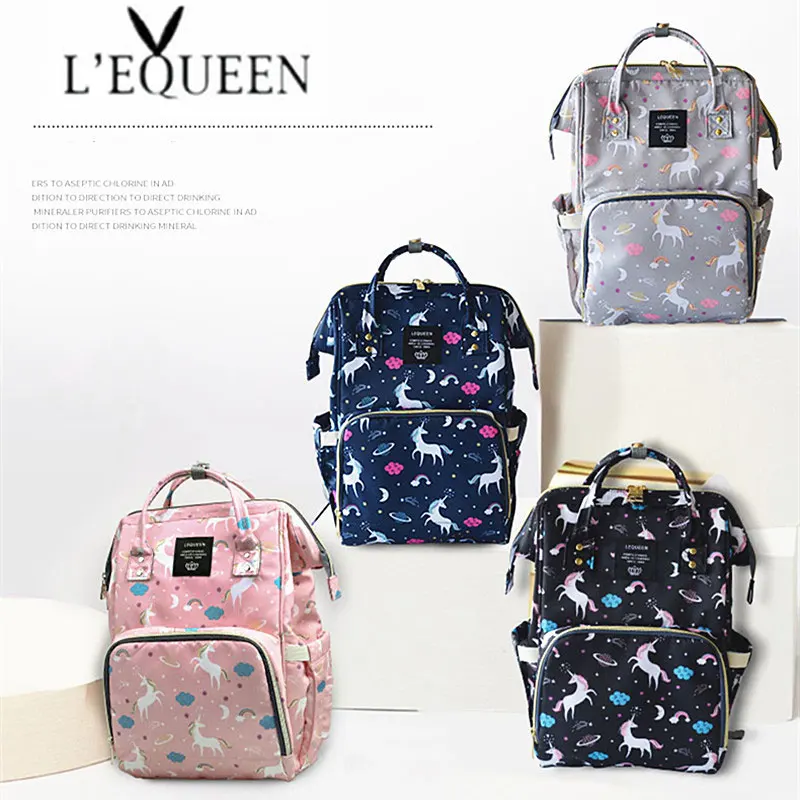 

LEQUEEN Mummy Maternity Diaper Bag Backpack Large Capacity Outdoor Stroller Nursing Nappy Baby Bag Origanizer for Baby Care