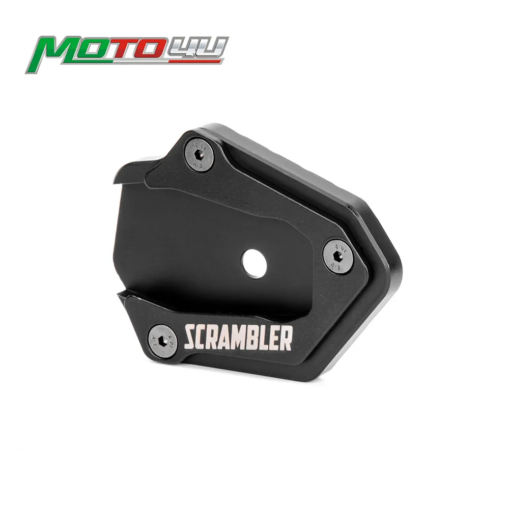 

Aluminum Side Foot Kickstand Stand Extension Plate Modified Pad Plat Black For Ducati Scrambler 2014 2015 2016 2017 2018 2019
