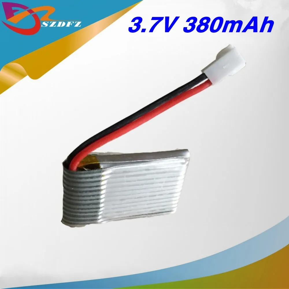 2 шт. 3 7 V 380 mAh литий полимерный Батарея для Hubsan H107C H107L H107 U816 U816A V252 Syma X11 X11C вертолет