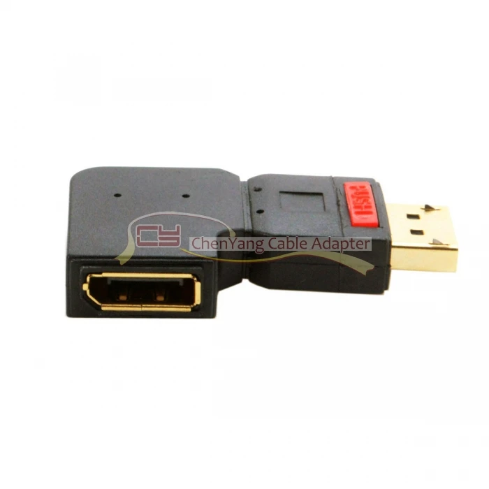 10 шт./лот Chenyang прямоугольный 90 градусов DisplayPort мужчин и женщин удлинитель адаптер Стандартный DP 4K