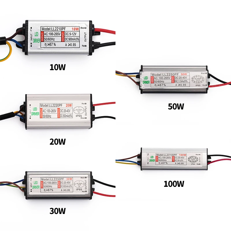 

LED Driver LED Driver Supply 10W 20W 30W 50W 100W Waterproof High Power Goodish Light Chip Constant Current Floodlight Dimmable