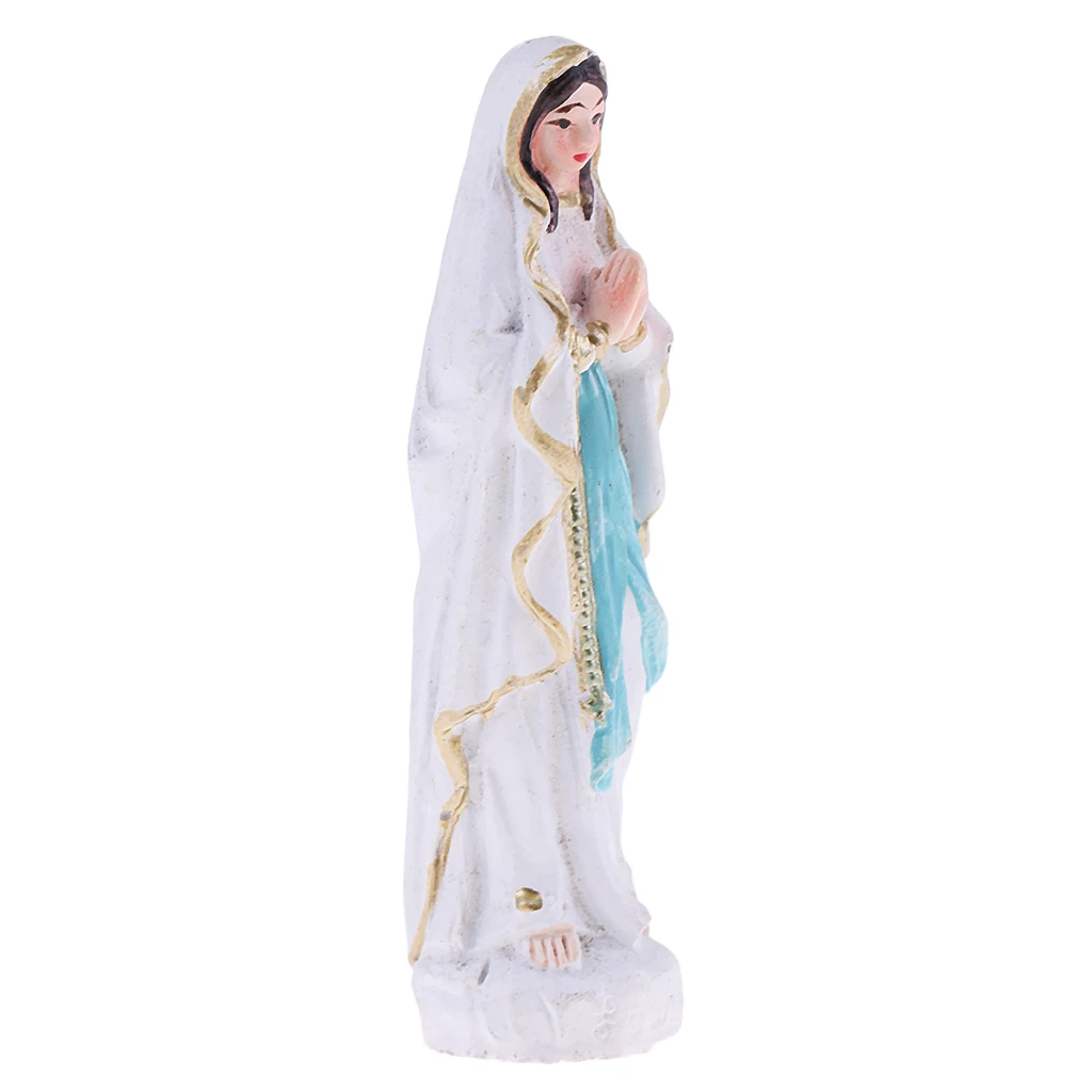 Resin Virgin Mary Figure Statue Model Miniature for Sandplay Sand Table Game Layout Accessory 2.75inch