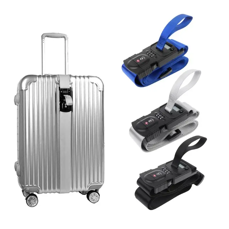 

3 in1 Travel Luggage Scale Code TSA Lock Suitcase Strap Belt Digital Hanging Baggage Weigh Scales