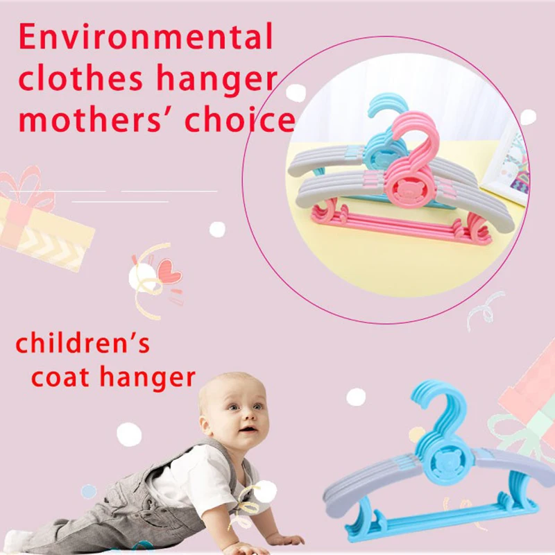 

Adjustable Portable Baby Hangers Clothes Coat Plastic Hanger Rack Children Kids Toddler Clothing Drying Rack Hook Household