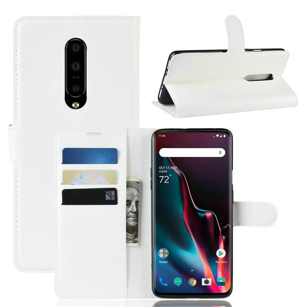 Для OnePlus 7T Чехол Флип Магнитный кошелек чехол для телефона для OnePlus 7 Pro для OnePlus 6, 6 комплектов/партия, кожаный чехол-портмоне с откидной крышкой чехол Capa Etui Coque Fundas