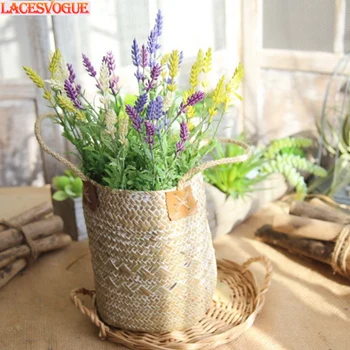 

Artificial Flowers Purple Lavender Bouquet Flores Fake Flower Garden Decoration Wedding Decoration Home Wedding Supplies 16PCS