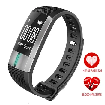 

ECG Real-time monitoring Blood pressure Heart Rate sport Smart Fitness Bracelet watch intelligent Activity Tracker
