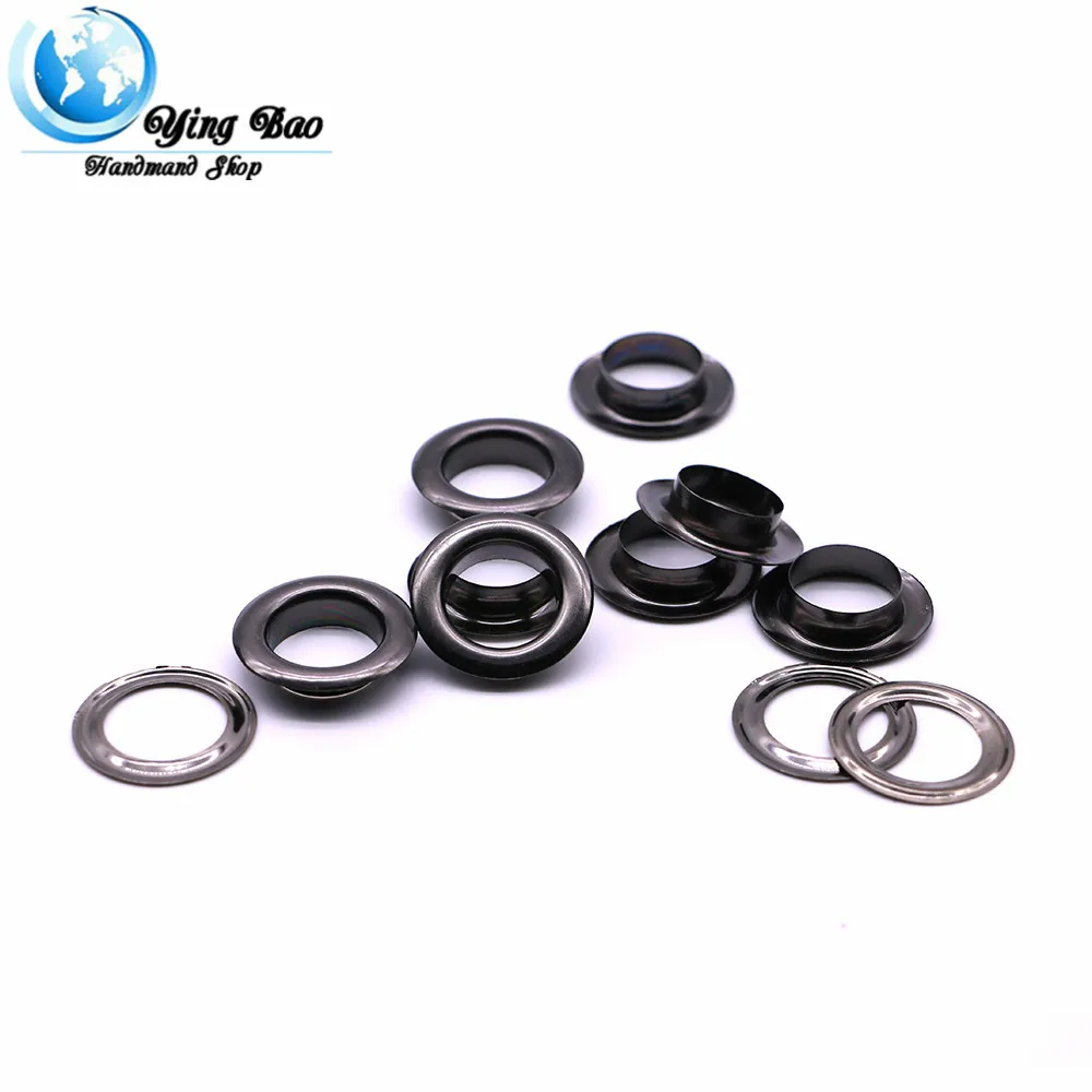 20sets/pack(Outer diameter)28mm (eyelets)17.5mm (high)6.7mm eyelets for curtains black eyelets Q-08