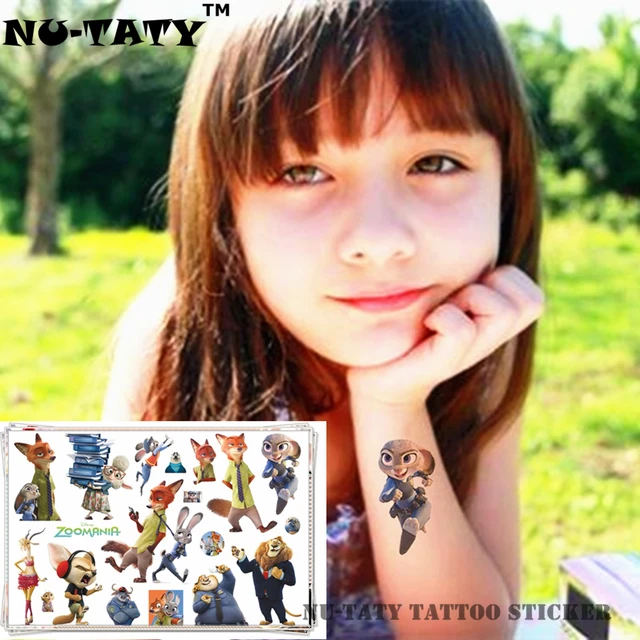 Temporary Tattoos NU TATY Crazy Zootopia Child Temporary Tattoo Body