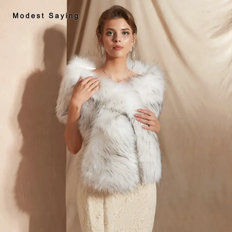 Elegant Faux Fur Wedding Shrugs 2019 New Arrival Bridal