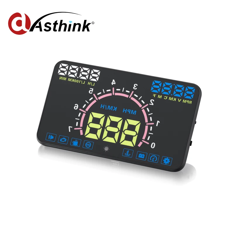 5.8" OBD2 Car HUD Digital Speedometer Car Head Up Display HUD Vehicle