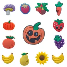 1 шт., патчи для обуви из ПВХ для овощей и фруктов, аксессуары для обуви, сделай сам, украшение для обуви для Croc jibz, для детей, милый подарок на Рождество