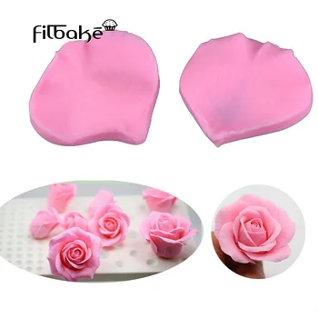

FILBAKE Creative Home Kitchen Rose Flower Petals Silicone Molds Fondant Moulds Chocolate Soap Baking Cake Decorating Tools