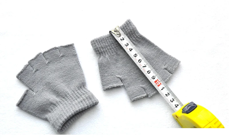 Детские варежки, зимние милые теплые перчатки для малышей, зимние вязаные перчатки для мальчиков и девочек, Однотонные эластичные вязаные варежки для детей 4-15 лет XL187