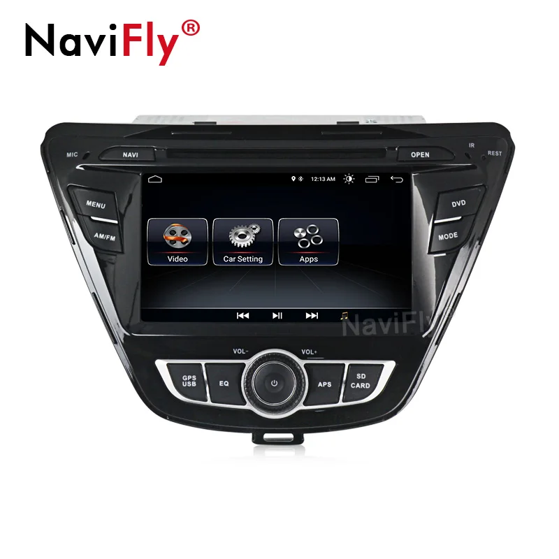 Top Navifly 2din Android8.1 Car dvd Multimedia Player GPS Navigation For Hyundai Elantra Avante Radio BT MAP Quad Core Stereo Audio 1