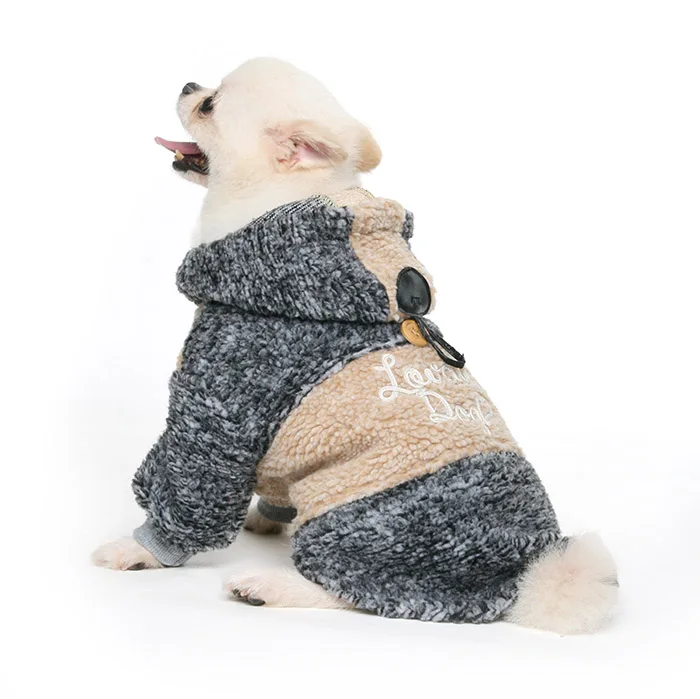 Горячая новинка, верхняя одежда для собак, Одежда для питомцев, зимнее пальто с капюшоном, Одежда для животных, теплое утолщенное пальто из овечьей шерсти для домашних животных - Цвет: as photo