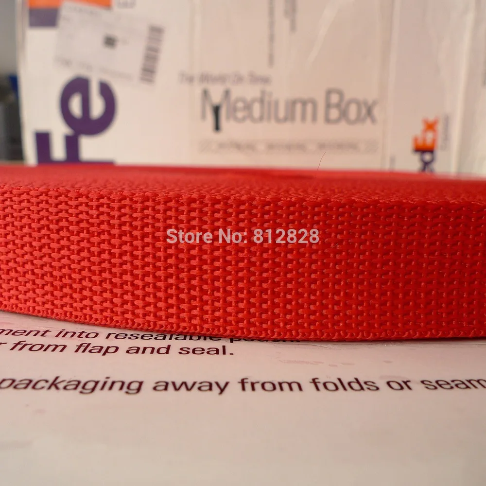 

1" 25mm #36 Red Color Nylon Polypropylene Bag Straps Webbing 100 Yards