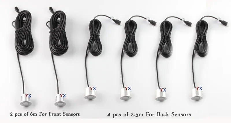 Koorinwoo парктроник автомобильные парковочные датчики 6 зондов Передняя Задняя сигнализация зуммер Индикатор парковки для камеры заднего вида Jalousie система