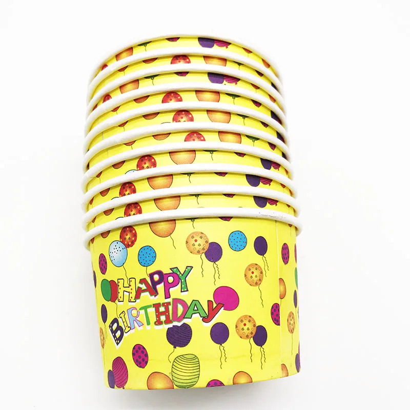 

10PCS/LOT BALLOONS ICE CREAM CUPS KIDS BIRTHDAY PARTY SUPPLIES BALLOONS BIRTHDAY PARTY ICE CREAM BOWLS BALLOONS DISPOSABLE CUPS