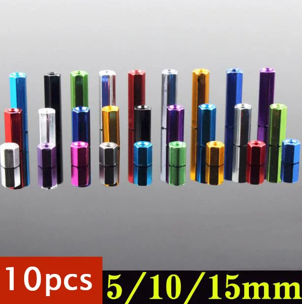 10 шт. шестигранные алюминиевые проставки для автомобиля 5/10/15 мм|parts for|spare partstamiya mini