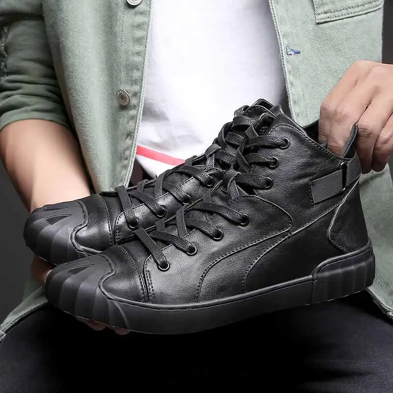 Autumn Punk Martin Boots Men Fashion Genuine Leather Lace-up Motorcycle Boots Black Vintage High Top Buckle Shoes Male Boot X5
Autumn Punk Martin Boots Men Fashion Genuine Leather Lace-up Motorcycle Boots Black Vintage High Top Buckle Shoes Male Boot X5