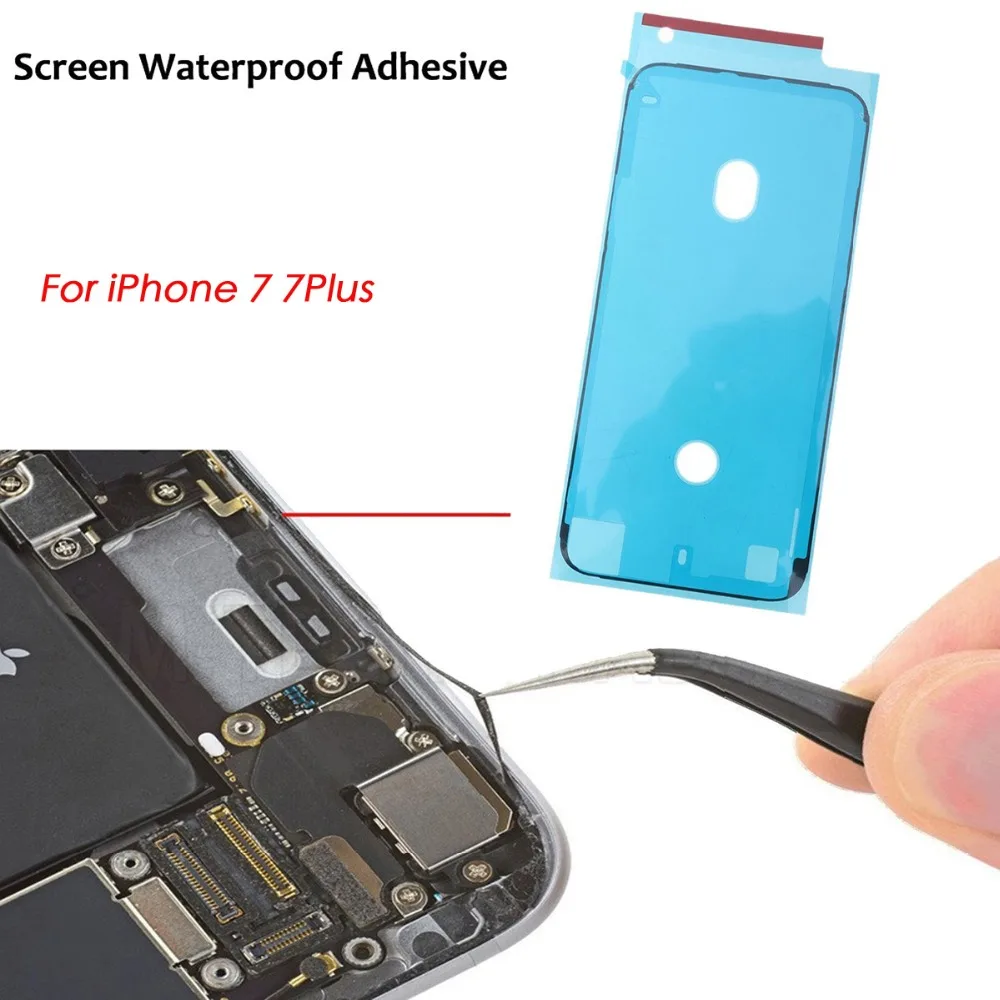 2 шт./компл. для iPhone 7, 7plus зарядки порты и разъёмы док разъем с микрофоном гибкий кабель+ водостойкие Стикеры