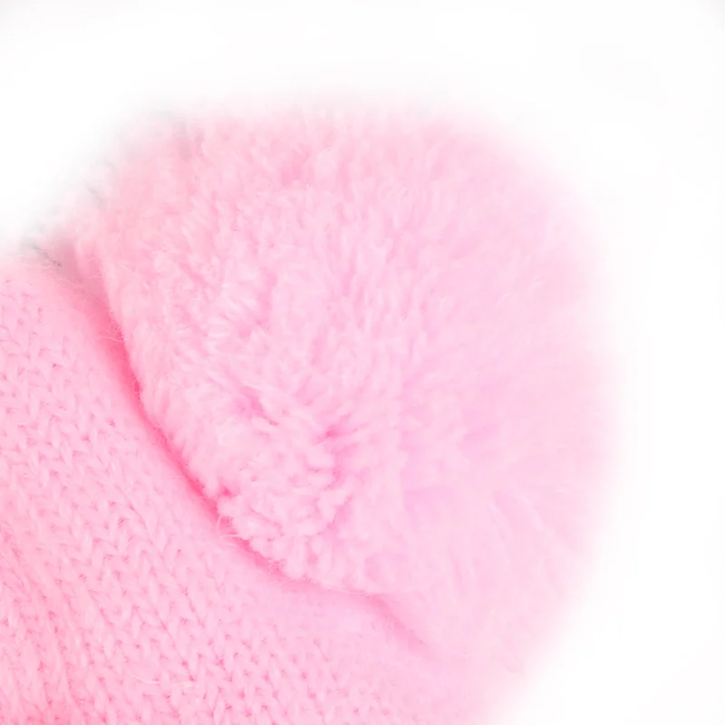 Knitted Newborn Beanies Baby Bear Hat For Baby Girls Crochet Warm Winter Baby Hats Boys Bomber Hat With Pompom Photography Props (18)