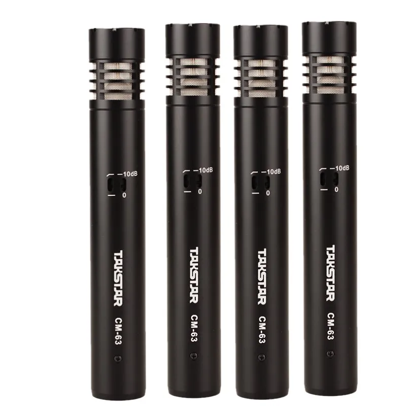 

4pcs/Lot TAKSTAR CM-63 Small-diaphragm Condenser Microphone Professional Recording Mic for musical instrument stage performance