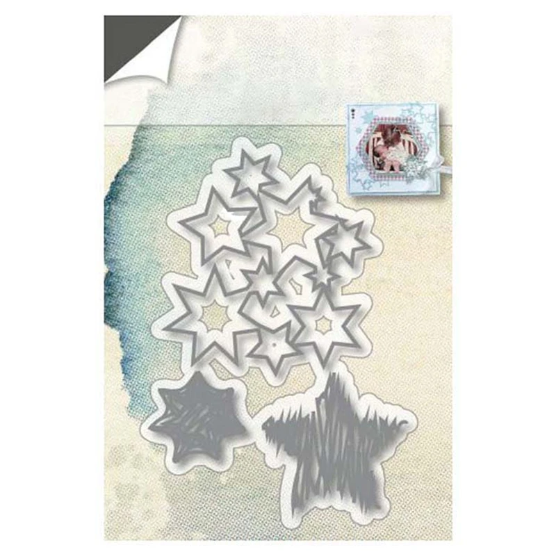 

Naifumodo Stars Craft Die Set Metal Cutting Dies Fustelle DIY Element Scrapbooking for Card Making Embossing Stencil Paper
