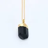 Black tourmaline pendant irregular Raw healing Crystal Necklace black stone pendant druzy jewelry natural chakra stone pendant ► Photo 2/6