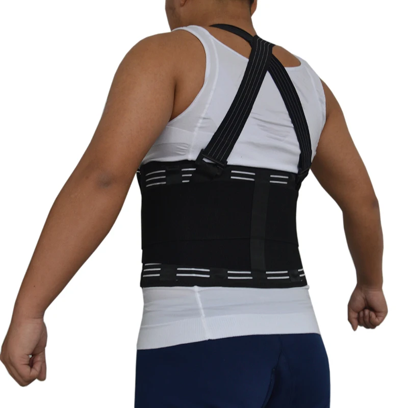Male Pain Belt Back Corset for Men Heavy Lift Work Back Support Brace Shoulder Straps Lumbar Support Belt Posture Corrector Y001 (1)