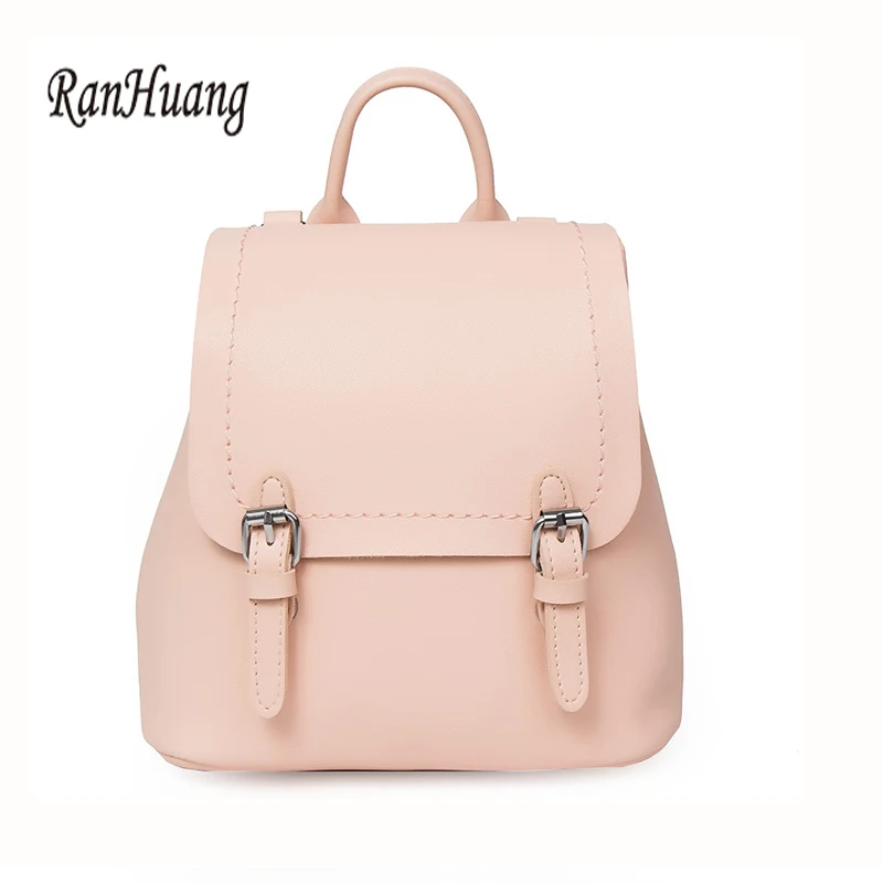 

RanHuang 2019 Women Small Backpack Pu Leather Backpack Travel Bags School Shoulder Bags For Teenage Girls mochila feminina