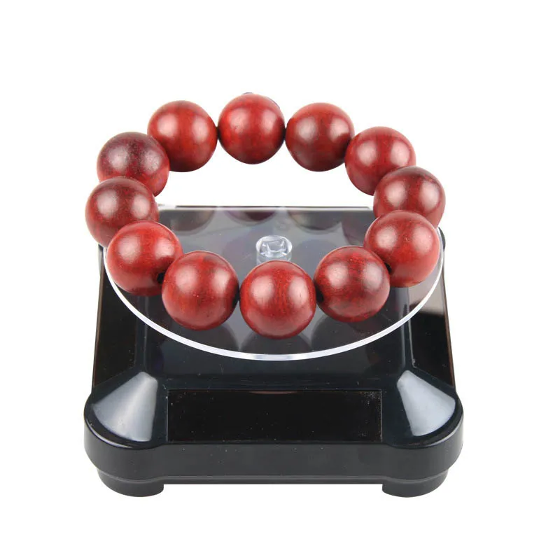 Solar Showcase 360 Automatic Rotating Turntable Jewelry Organizer Necklace Bracelet Watch Phone Display Stand KQS8