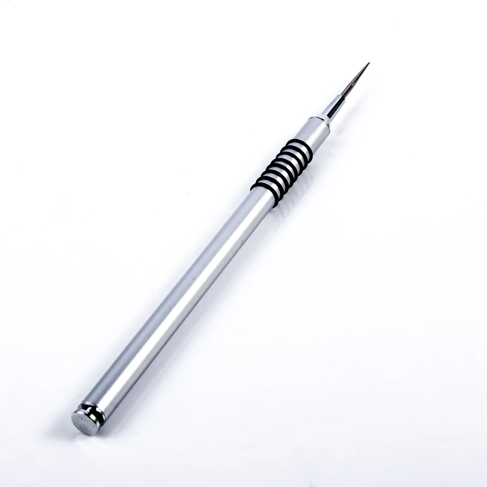 

1Pc Silver Color Manicure Acrylic Dotting Tool Professional DIY Drawing Flower Dye Painting Pen Polish Gel Nail Art Tool