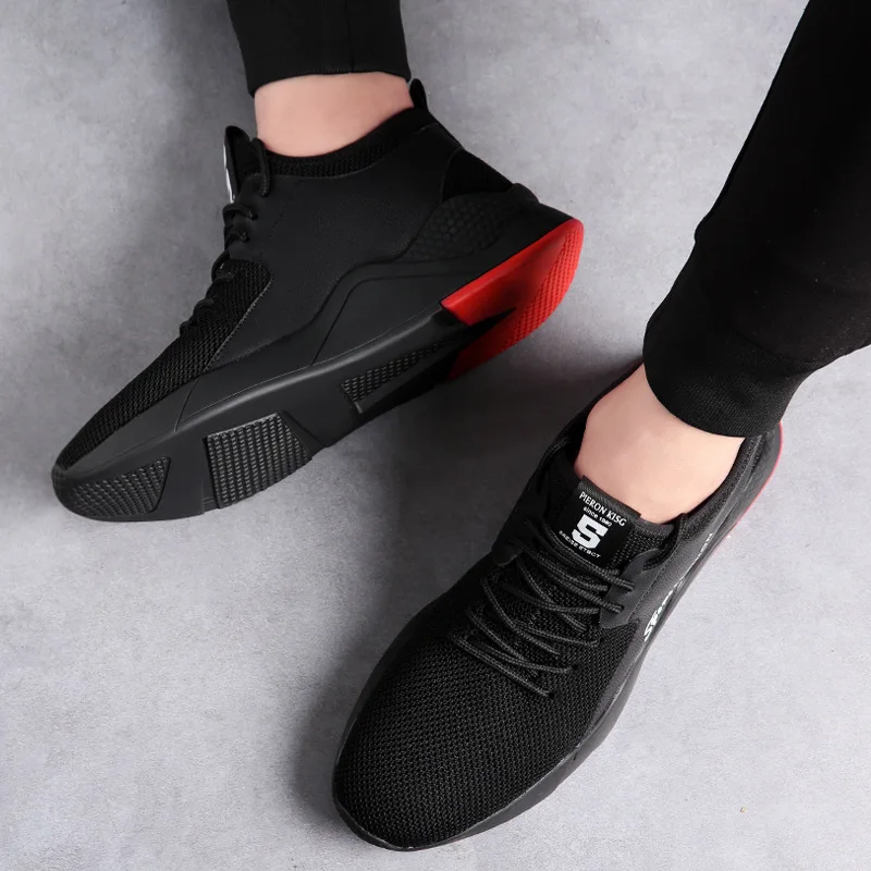Mocassins Mode Haute Mâle 2019 Nouveaux Qualité De Sneakers Respirant Homme Noir Hommes Adulte Printemps Chaussures Marque Casual Confortable Fg1qvp16w