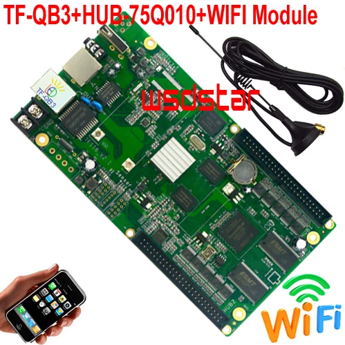 TF-QB3 + HUB-75Q010 WIFI модуль USB сетевой порт светодиодный контроллер 576*512 1024*288