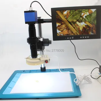 

HD 1080P HDMI USB Industrial Microscope Camera 300*400mm Precision Trim Base 200X Fine-tuning Lens Hold Bracket 10-inch Monitor