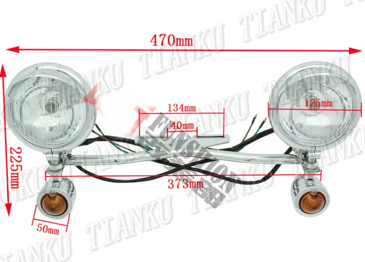 Вождения мотоцикла Включите свет бар туман пятно света для Kawasaki Vulcan Classic Vn 400 VN500 VN800 VN 900 1200 1500 1600 2000