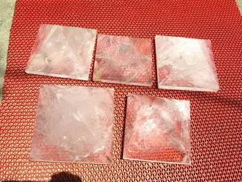

5 natural clear crystal quartz pyramid healing