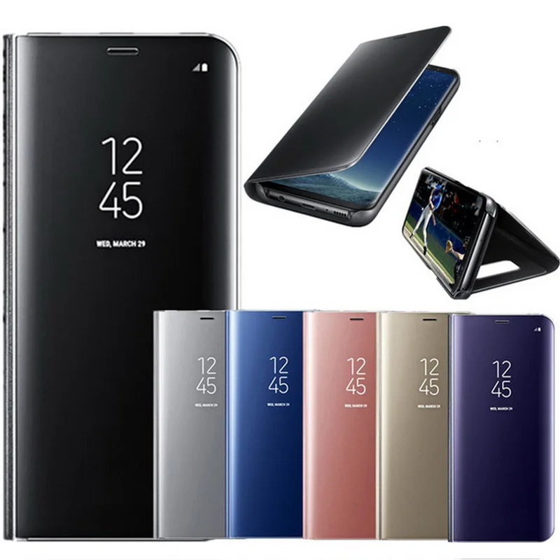 Phone Case for Samsung Galaxy S9 S8 Plus Note 9 8 5 S7 S6 Edge J4 J6 J8 A3 A5 A7 A8 A9 Star Mirror Flip Stand Cover |