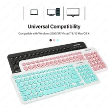 Проводная клавиатура мультимедиа USB клавиатура для ноутбука ПК ультра тонкий тихий маленький размер 96 клавиш розовый/зеленый/черный выбор цвета GZKY008