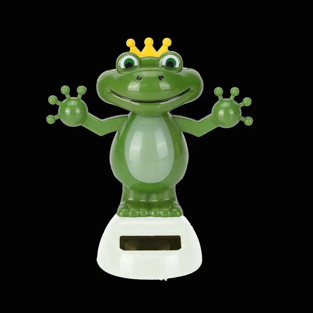 Новинка солнечных батареях Танцы животные приборной панели автомобиля игрушка домашней или автомобильной Декор Лидер продаж милые качается анимированные качающаяся игрушка - Цвет: Frog prince