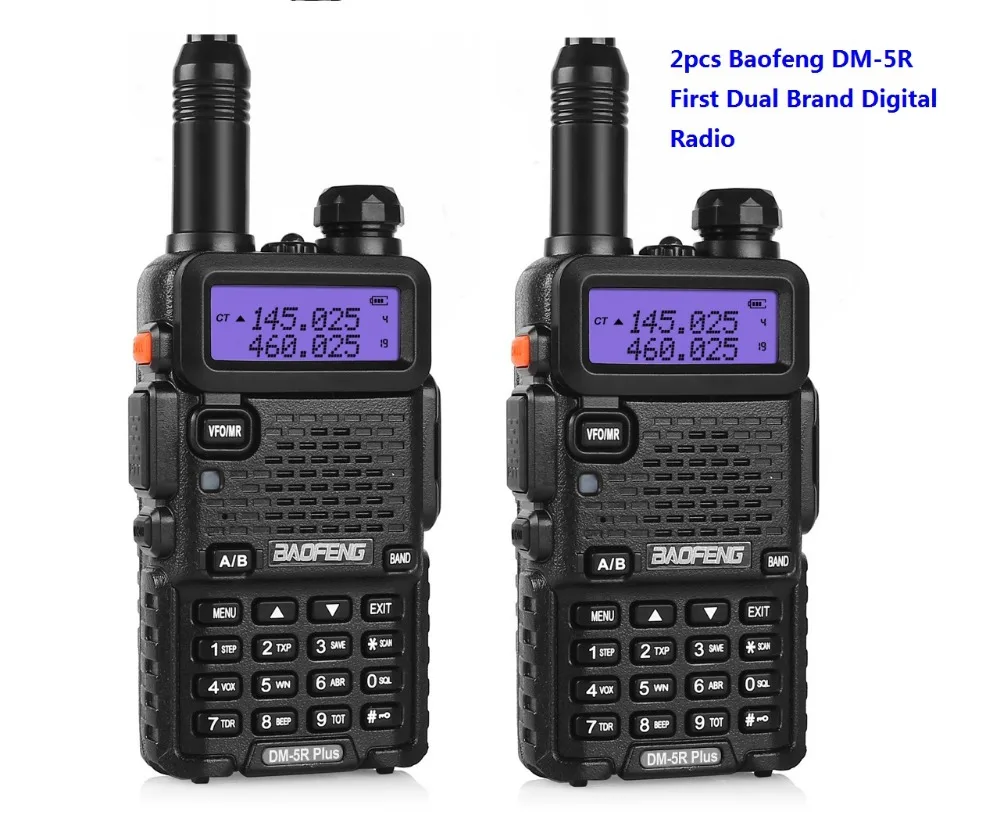 

2pcs BAOFENG original DM-5R first digital walkie talkie DMR two way radio Dmr Radio Encryption Vhf Uhf Mobile Dual Band Cb Radio