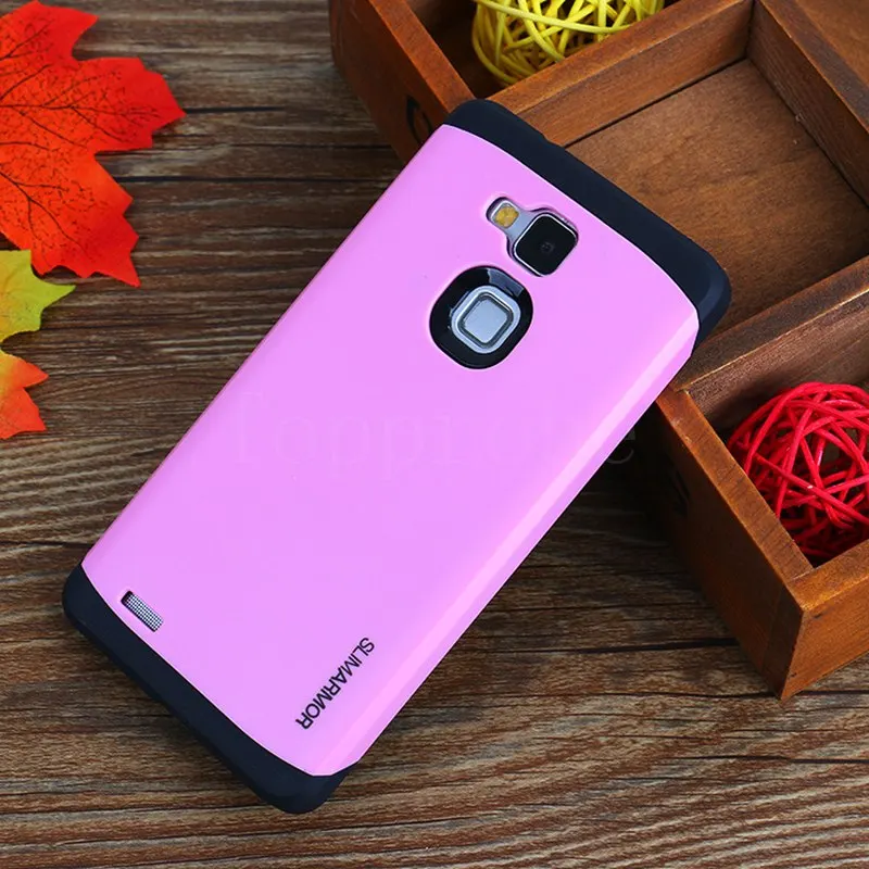 Двухслойный противоударный тонкий защитный чехол для huawei mate 7 ", защитный силиконовый чехол для мобильного телефона Huwei MT7-TL00 13th+ 1х пленка