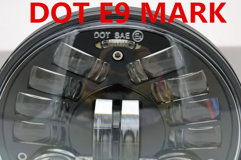 BlackChrome 5-34 Adaptive Driving Headlamp For Harley Dyna Street 500 750 XG Parts 5.75 Inch Round LED Headlight (13)