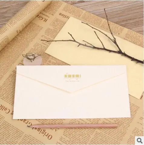 10 шт/партия ретро цветной золотой фольги в западном стиле бумажный конверт бизнес приглашение письмо на 5-й конверт DL